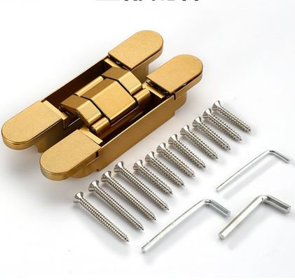 Satin Nickel Multiple Sizes 3D Adjustable Hidden Hinge For Heavy Duty Doors
