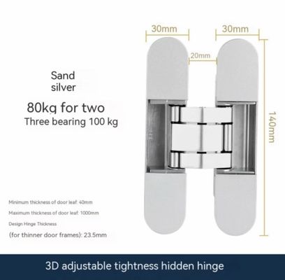Silent Hinge 180 3D-ADJUSTABLE CONCEALED HINGE Degree Heavy-duty Folding Door